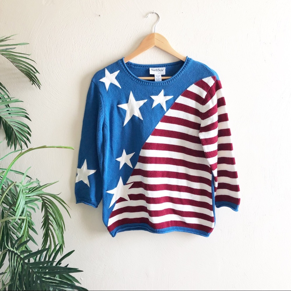 American Flag Sweater